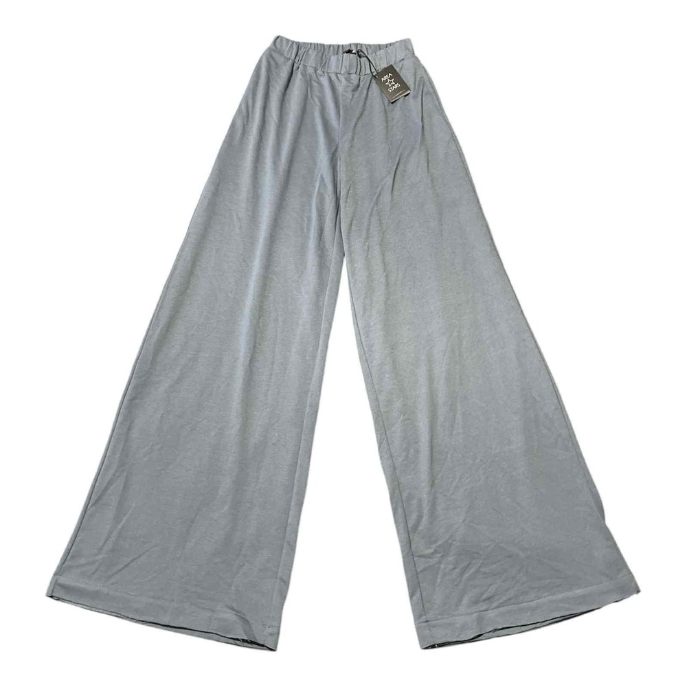 Area Stars Pants Womens Small Gray Wide Leg Palazzo Lounge Elastic Waist Pull On